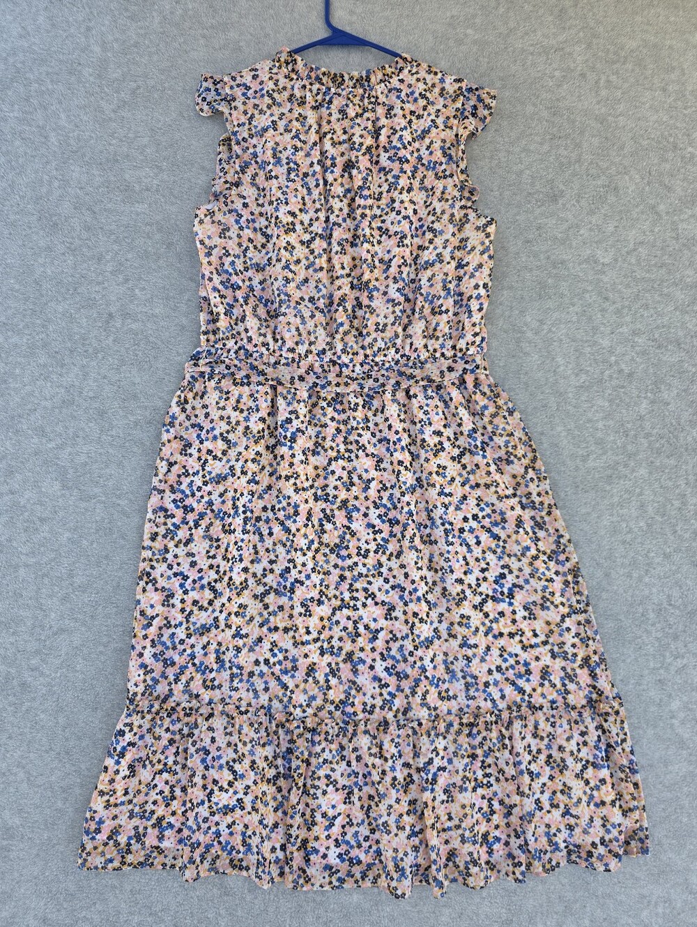 Ann Taylor Factory White Midi Dress with Floral Print Size L - Picture 2 of 14